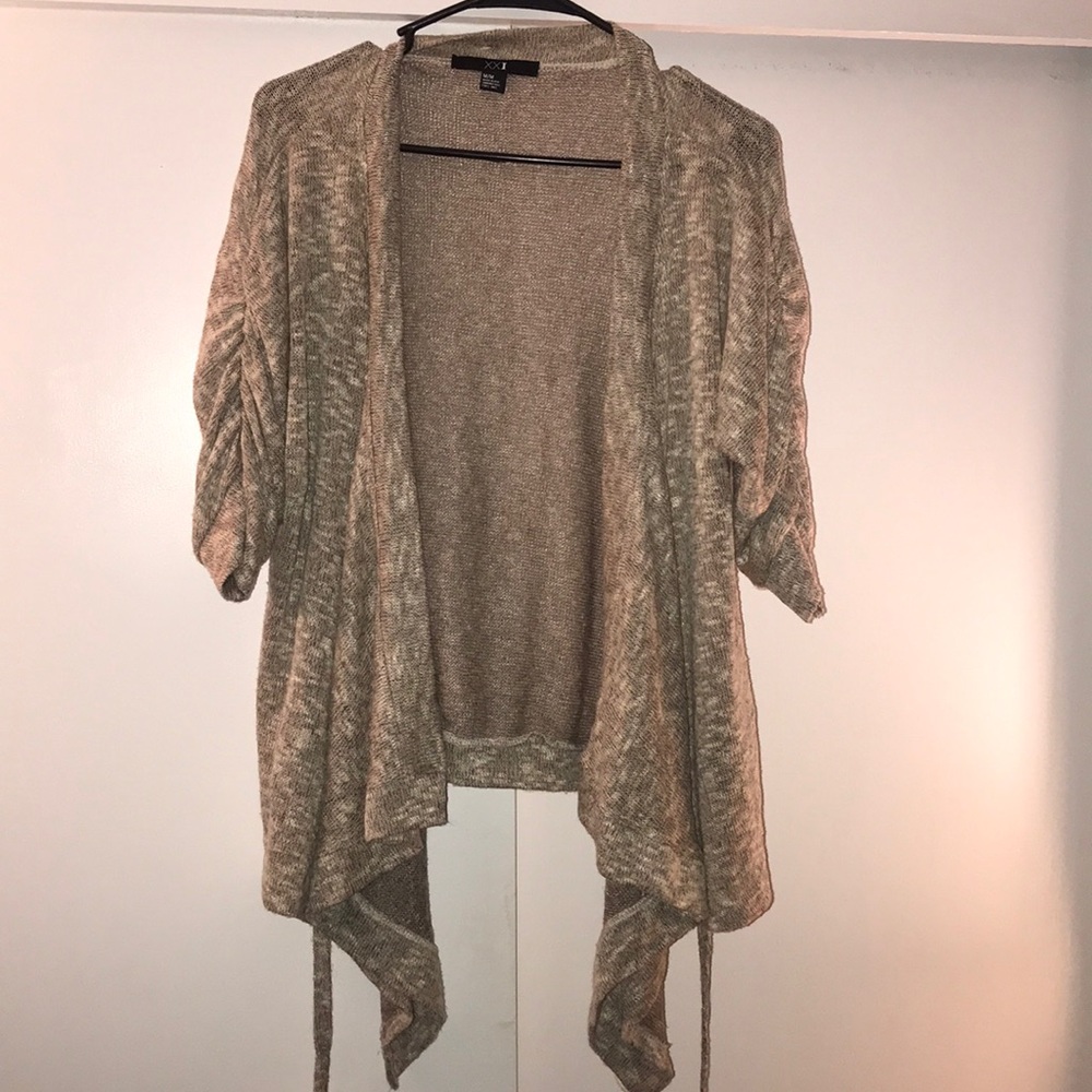 Tie drapey front cardigan